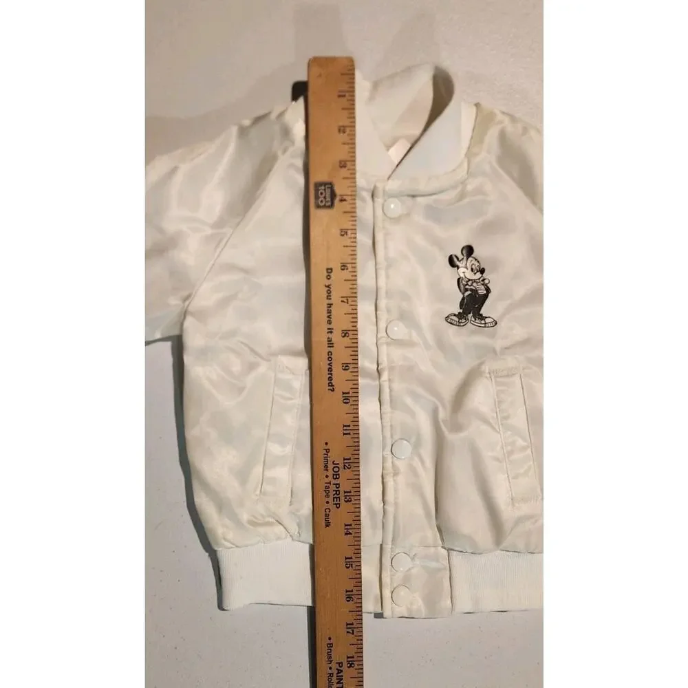RARE VINTAGE NOS 1987 DISNEY MICKEY MOUSE CHALK LINE SATIN JACKET W/ HANGTAGS